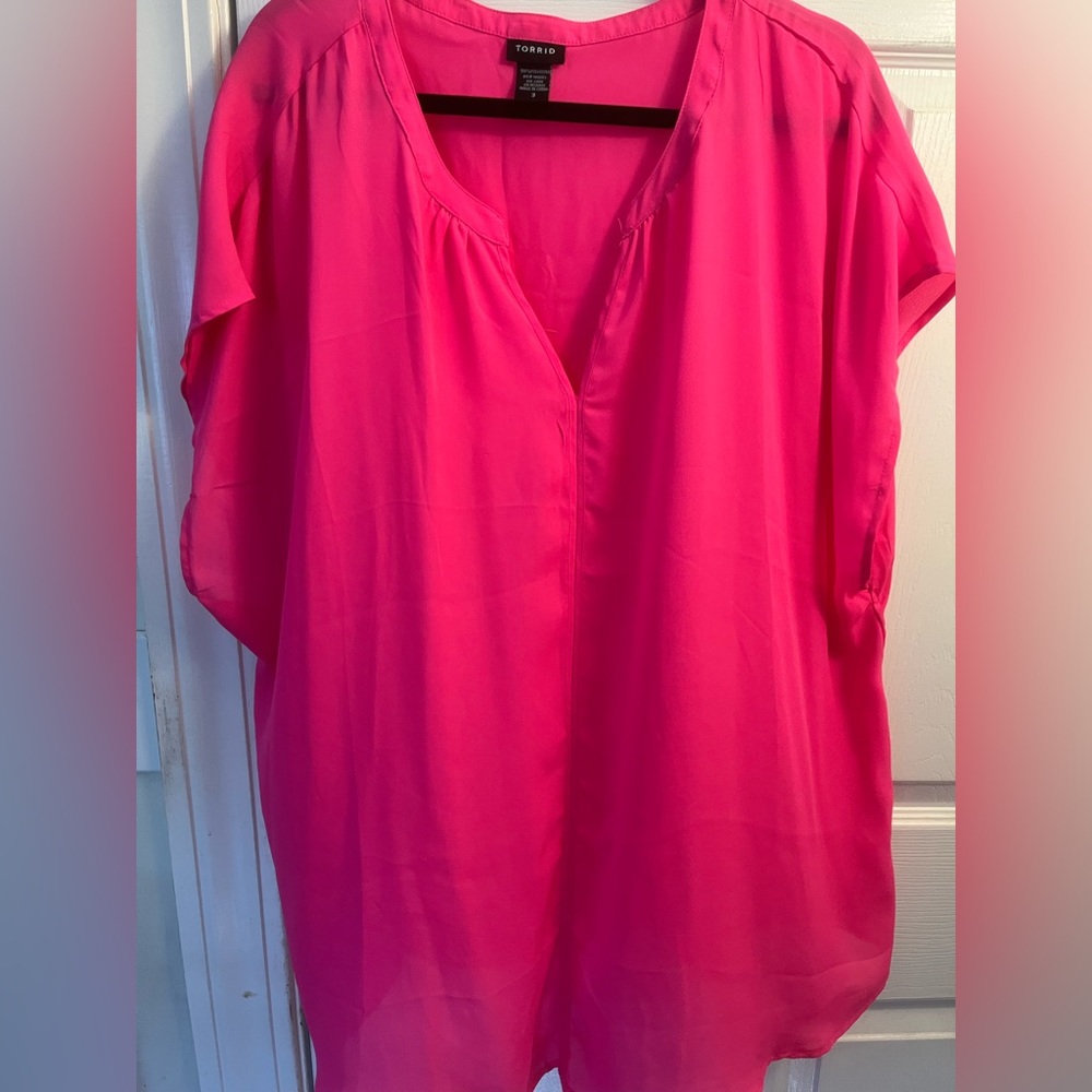 Hot pink blouse